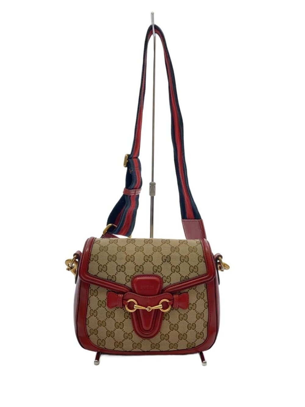 Gucci Shoulder Bag Web GG Canvas Beige Cream